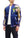 Japanesque Men's Japanese Souvenir Jacket Tree Frog Sukajan 3RSJ-043 Navy-Blue/Beige