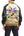 Japanesque Mens Japanese Souvenir Jacket Goldfish Bowl Sukajan 3RSJ-045 Beige/Black