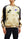 Japanesque Mens Japanese Souvenir Jacket Goldfish Bowl Sukajan 3RSJ-045 Beige/Black