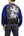Japanesque Men's Japanese Souvenir Jacket Koi Fish Sukajan 3RSJ-047 Black/Navy-Blue