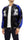 Japanesque Men's Japanese Souvenir Jacket Koi Fish Sukajan 3RSJ-047 Black/Navy-Blue