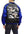 Japanesque Men's Japanese Souvenir Jacket Manta Ray Sukajan 3RSJ-048 BlacK/Navy-Blue