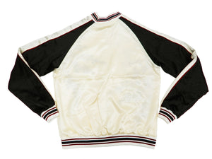 Japanesque Sukajan Men's Japanese Souvenir Jacket Cherry Blossom 3RSJ-301 Off/Black
