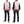 Japanesque Men's Japanese Souvenir Jacket Chrysanthemum Sukajan 3RSJ-703 Pink/Black