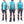 Japanesque Sukajan Jacket Men's Japanese Souvenir Jacket Japanese Crane 3RSJ-752 Blue-Green/Off