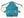 Japanesque Sukajan Jacket Men's Japanese Souvenir Jacket Japanese Crane 3RSJ-752 Blue-Green/Off