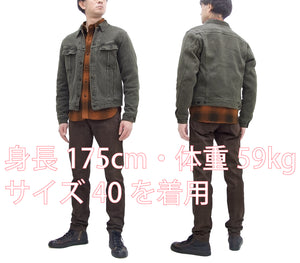Studio D'artisan Sashiko Jacket Men's Kusaki Zome Easterner Jacket Modify Version of Lee 101 Storm Rider Jacket 4539 Natural Charcoal Dye