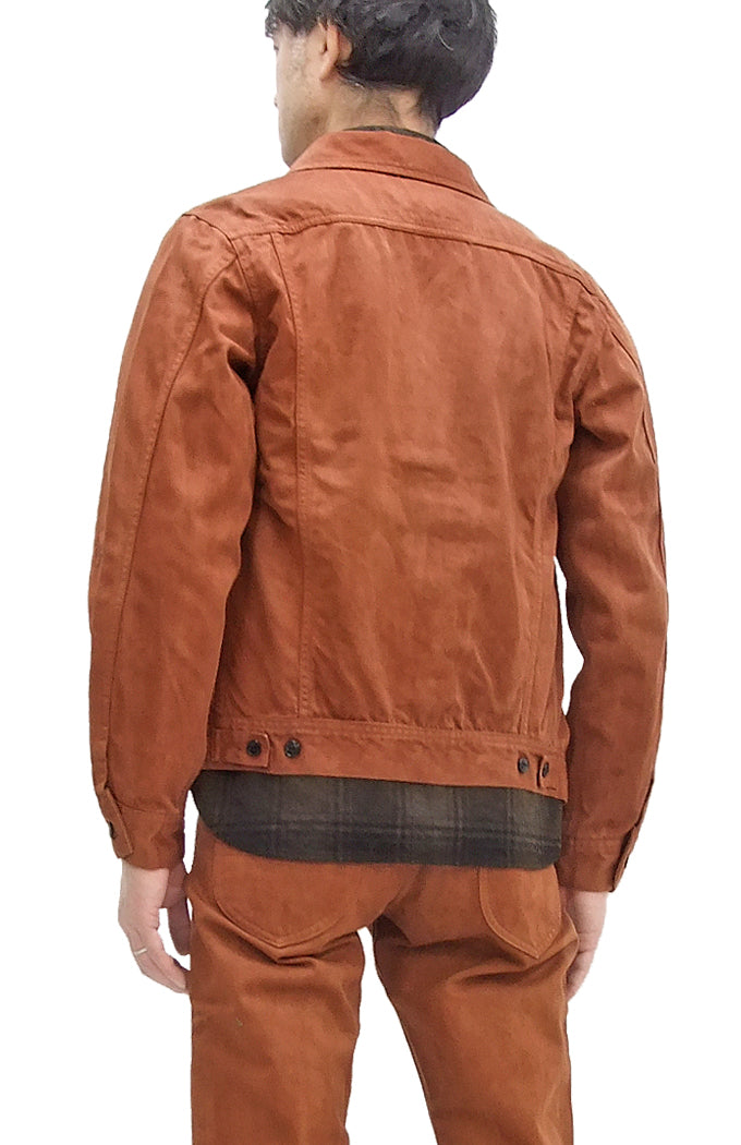 Studio D'artisan Jacket Men's Amami Dorozome Easterner Jacket Modify Version of Lee 101 Westerner Rider Jacket 4545-DORO Brown