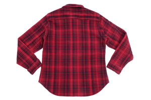 Studio D'artisan Shirt Jacket Men's Snap Front Plaid Flannel Shirt-Jac Shacket 4555 Red HINODE