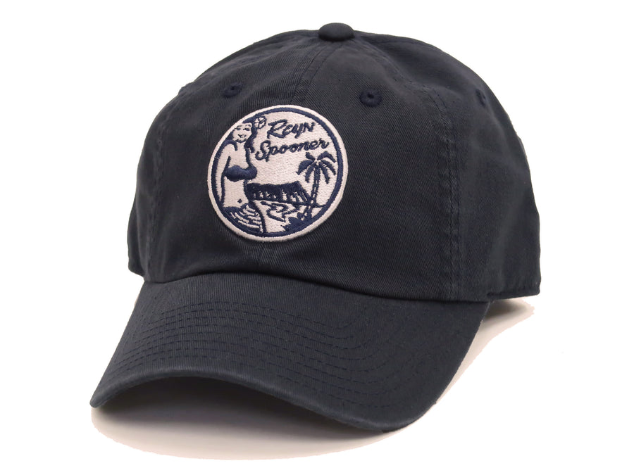 Reyn Spooner Cap Men's Classic Cotton Twill Hat with Embroidered Patch A000150221 502-A0001 Navy