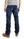 Eternal Ripped Distressed Jeans Men's Pre-Faded Denim Low Rise Slim Fit Straight Leg Button Fly 52292 Dark-Indigo