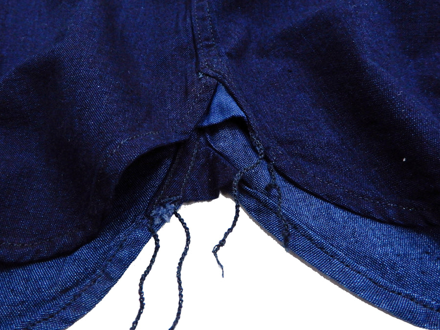 Studio D'artisan Men's Mixed Panel Long Sleeve Button Up Shirt Boro Style 5638 Indigo