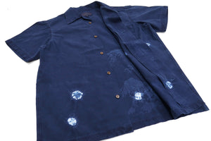 Studio D'artisan Indigo Short Sleeve Button-Up Shirt Men's Japanese Art Casual Shirt 5668