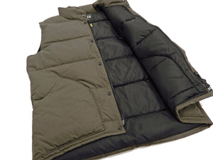 ZANTER JAPAN Down Vest Men's Casual Fashion Quilted Winter Outerwear Vest 6712 Olive