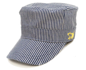 Studio D'artisan Hickory Work Cap Men's Adjustable Flat Top Railroad Engineer Hat 7222H