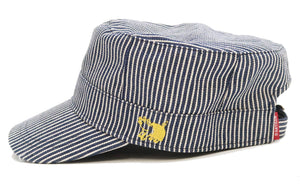 Studio D'artisan Hickory Work Cap Men's Adjustable Flat Top Railroad Engineer Hat 7222H