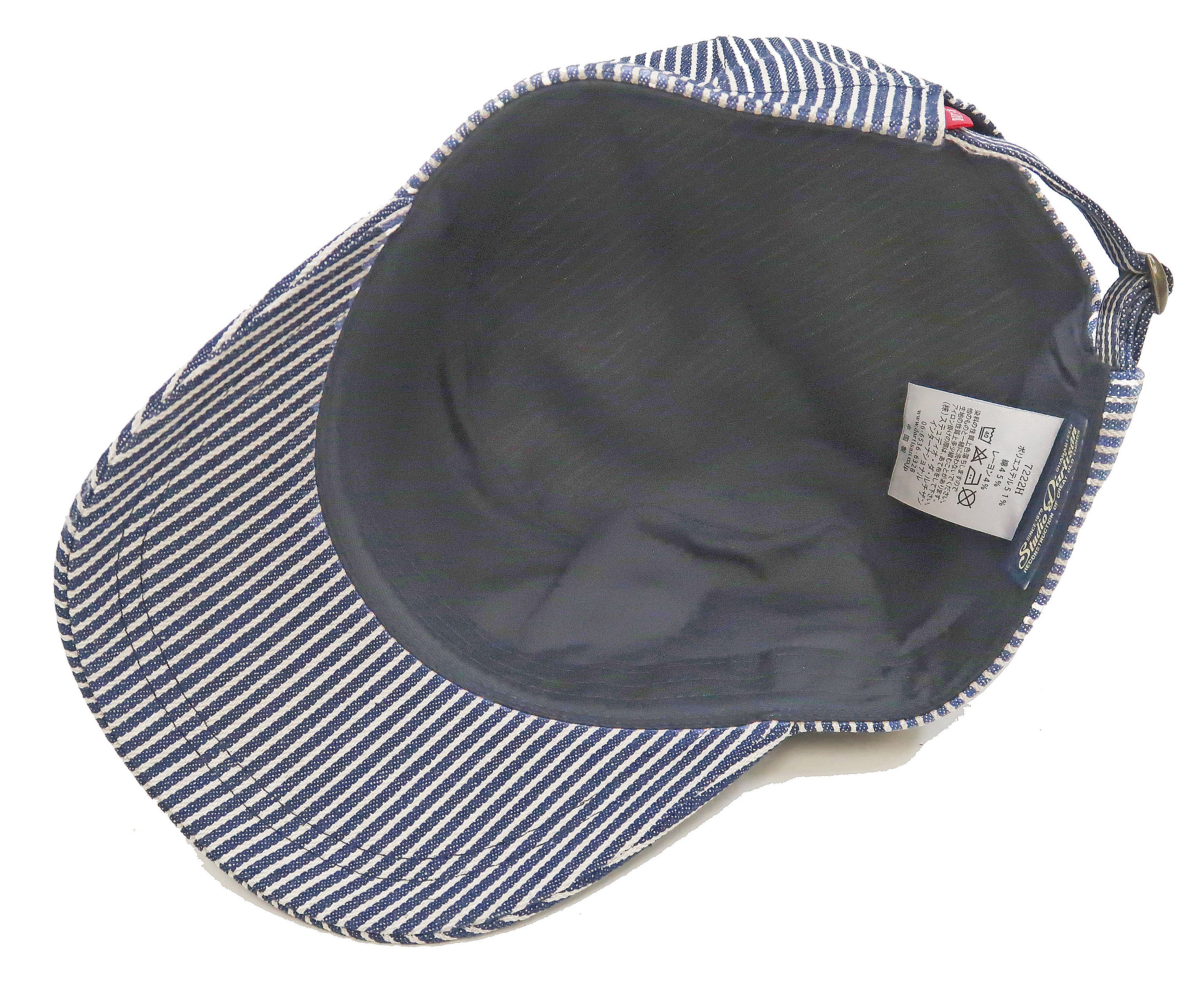 Men Work Cap Studio D'artisan Hickory Work Cap Men's Adjustable Flat Top Railroad E ...
