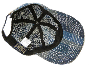 Studio D'artisan Sashiko Cap Men's Japanese Noragi Boro Style No Mesh Hat 7526 Blue