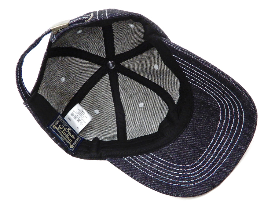 Studio D'artisan Denim Hat Men's High Crown Denim Cap with a Pig Embroidery D7524