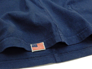 Studio D'artisan T-shirt Men's Short Sleeve Printed Graphic Tee 8066B Faded-Dark-Blue