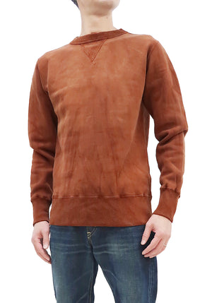 Studio D'artisan Sweatshirt Men's Amami Dorozome Plain Earth Tone Sweatshirt with Natural Mud and Plant Dye 8081-DORO Brown