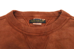 Studio D'artisan Sweatshirt Men's Amami Dorozome Plain Earth Tone Sweatshirt with Natural Mud and Plant Dye 8081-DORO Brown