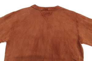 Studio D'artisan Sweatshirt Men's Amami Dorozome Plain Earth Tone Sweatshirt with Natural Mud and Plant Dye 8081-DORO Brown