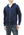 Studio D'artisan Plain Hoodie Men's Solid Zip-Up Hooded Sweatshirt 8087M Navy-Blue