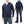 Studio D'artisan Plain Hoodie Men's Solid Zip-Up Hooded Sweatshirt 8087M Navy-Blue