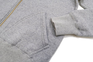 Studio D'artisan Plain Hoodie Men's Solid Zip-Up Hooded Sweatshirt 8087M Heather-Grey