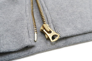 Studio D'artisan Plain Hoodie Men's Solid Zip-Up Hooded Sweatshirt 8087M Heather-Grey