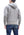 Studio D'artisan Plain Hoodie Men's Solid Zip-Up Hooded Sweatshirt 8087M Heather-Grey