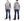 Studio D'artisan Plain Hoodie Men's Solid Zip-Up Hooded Sweatshirt 8087M Heather-Grey