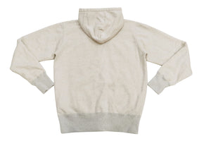 Studio D'artisan Plain Hoodie Men's Solid Zip-Up Hooded Sweatshirt 8087M Oatmeal