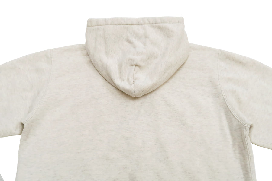 Studio D'artisan Plain Hoodie Men's Solid Zip-Up Hooded Sweatshirt 8087M Oatmeal