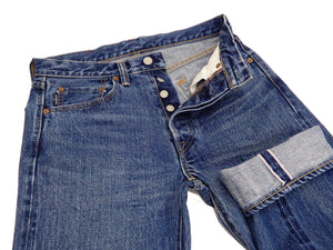 Eternal Faded Jeans Men's Slim Fit Straight Leg Button Fly Japanese Selvedge Denim 811 Mid-Tone