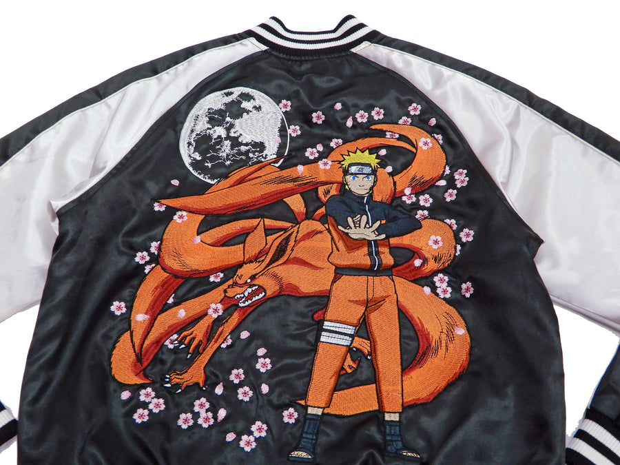 Naruto Sukajan Jacket Men's Naruto Shippuden Japanese Souvenir Jacket 9001822 Black/Off