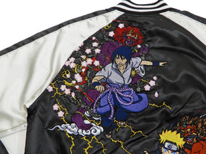Naruto Jacket Men's Japanese Souvenir Jacket Naruto Shippuden Sukajan 9001823 Black/Off