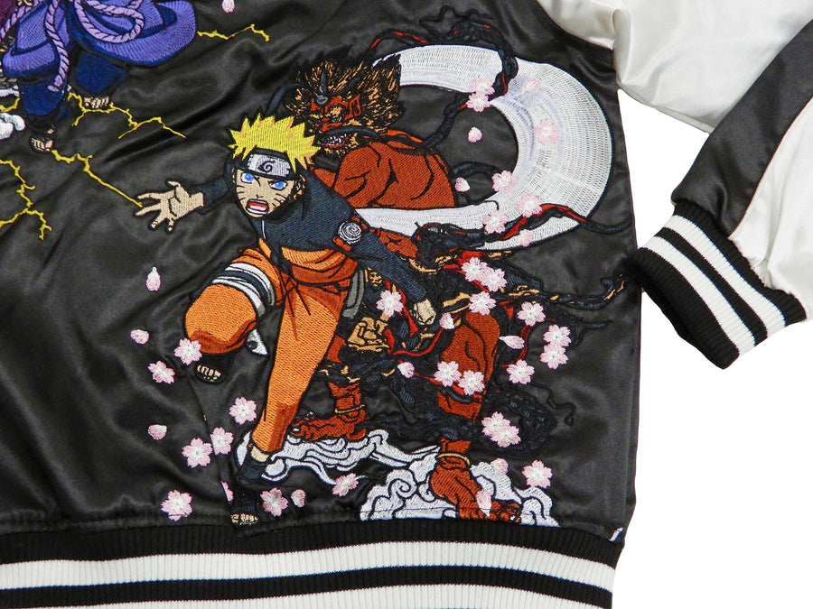 Naruto Jacket Men's Japanese Souvenir Jacket Naruto Shippuden Sukajan 9001823 Black/Off
