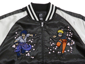 Naruto Jacket Men's Japanese Souvenir Jacket Naruto Shippuden Sukajan 9001823 Black/Off
