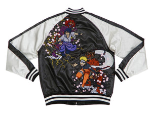 Naruto Jacket Men's Japanese Souvenir Jacket Naruto Shippuden Sukajan 9001823 Black/Off