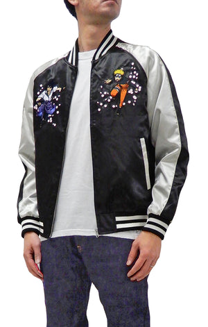 Naruto Jacket Men's Japanese Souvenir Jacket Naruto Shippuden Sukajan 9001823 Black/Off