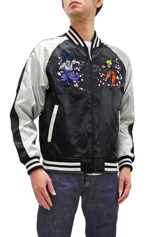 Naruto Jacket Men's Japanese Souvenir Jacket Naruto Shippuden Sukajan 9001823 Black/Off