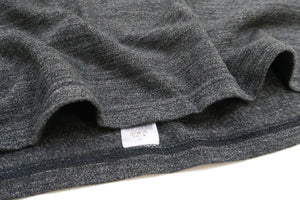 Studio D'artisan Plain T-shirt Men's Short Sleeve Suvin Gold Tsuri-ami Loopwheeled Pocket Tee 9916 Heather-Black