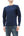 Studio D'Artisan Men's Heavyweight Waffle Knit Thermal Long Sleeve T-Shirt - 100% Cotton, Crew Neck, Ribbed Cuffs, Raw-edge hem, Made in Japan (SDA 9936) Navy-Blue