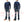 Studio D'Artisan Men's Heavyweight Waffle Knit Thermal Long Sleeve T-Shirt - 100% Cotton, Crew Neck, Ribbed Cuffs, Raw-edge hem, Made in Japan (SDA 9936) Navy-Blue