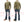 Studio D'Artisan Men's Heavyweight Waffle Knit Thermal Long Sleeve T-Shirt - 100% Cotton, Crew Neck, Ribbed Cuffs, Raw-edge hem, Made in Japan (SDA 9936) Khaki