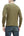 Studio D'Artisan Men's Heavyweight Waffle Knit Thermal Long Sleeve T-Shirt - 100% Cotton, Crew Neck, Ribbed Cuffs, Raw-edge hem, Made in Japan (SDA 9936) Khaki