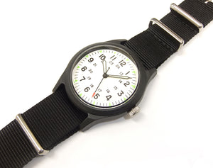 Alpha Industries Men's Vietnam Watch Quartz Analog Military Wrist Watch ALW-46374 White/Black