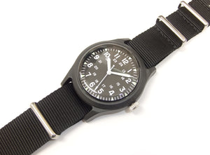 Alpha Industries Men's Vietnam Watch Quartz Analog Military Wrist Watch ALW-46374 Black/Black
